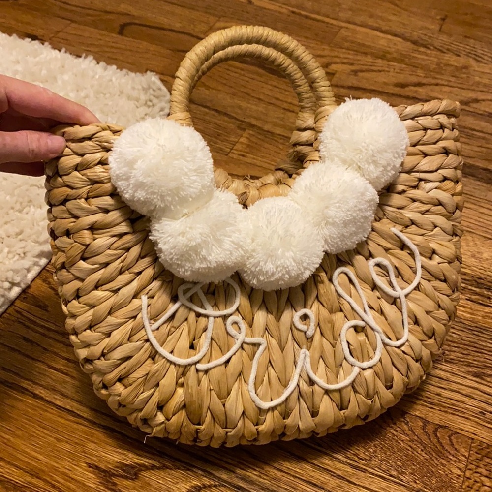 Bride Handheld Bag with Pompoms